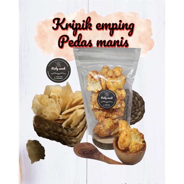 

Kripik emping pedas manis