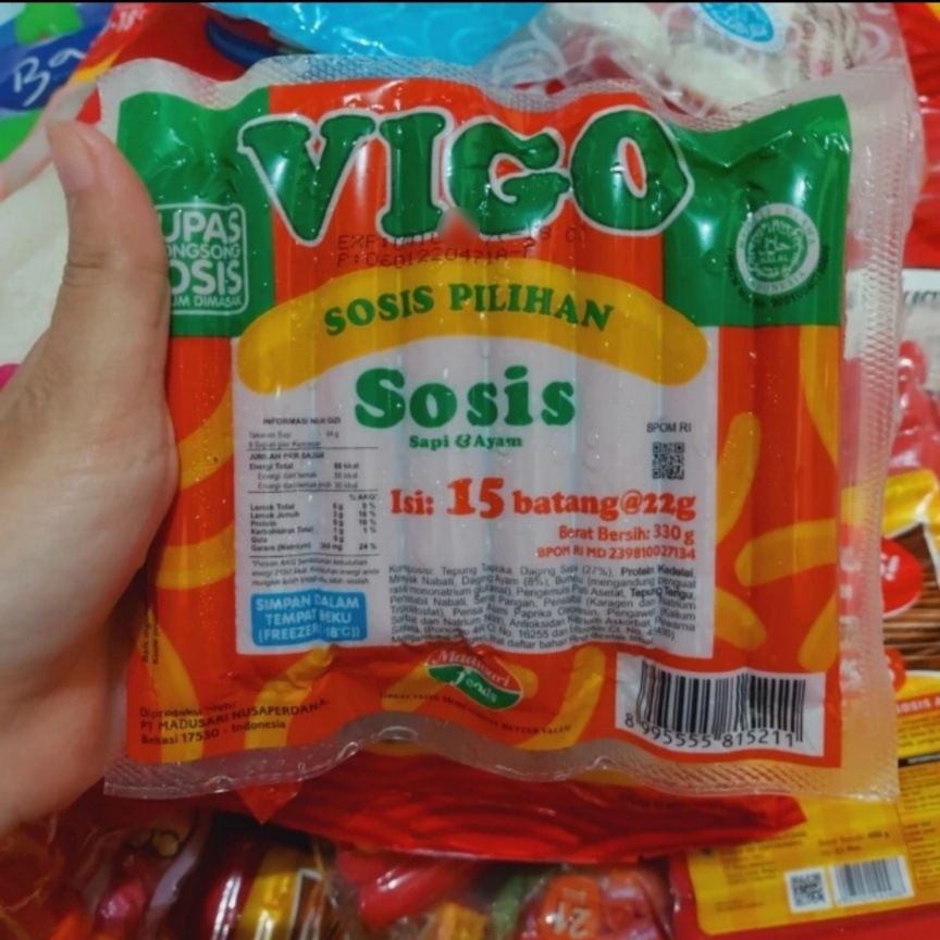 

Sosis Vigo Kombinasi (Sapi & Ayam) 330gr isi 15pcs