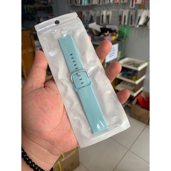 Strap Tali Jam Tangan Silikon lembut smartwatch biru muda