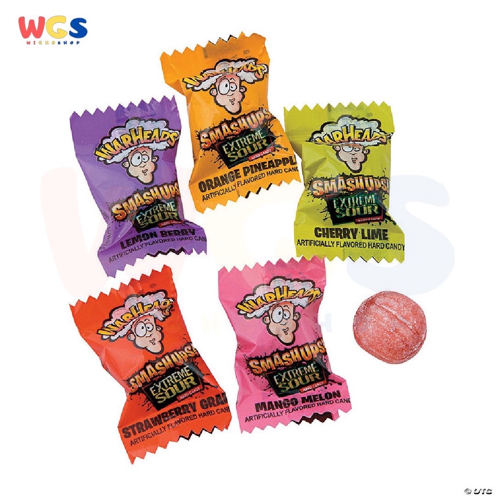 Permen Warheads Hard Candy Extreme Sour New Intense 5 Flavor 2oz 56g