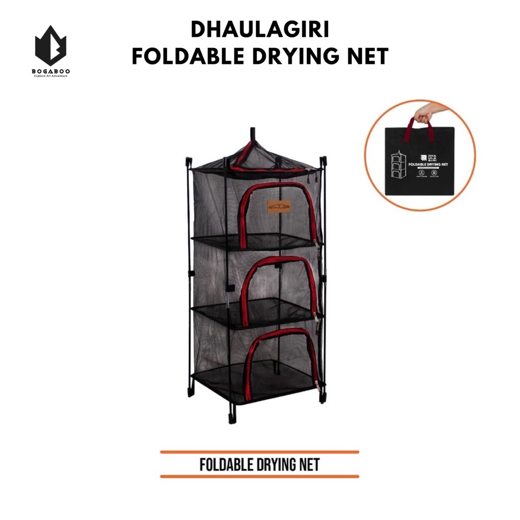 BISA COD Lemari / RAK Lipat DHAULAGIRI - DH FOLDABLE DRYING NET - Almari Lipat Hiking Portable - Rak Ultralight