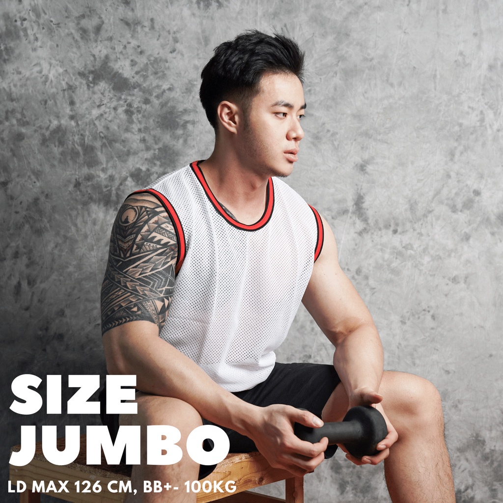 DONSON Sportswear Singlet Pakaian Dalam Jala Singlet Jaring Jumbo