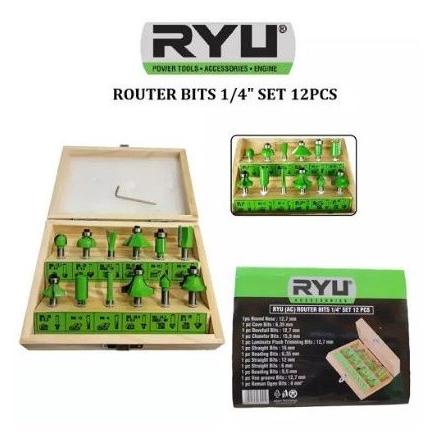 VY808 PAKET TUKANG KAYU RYU Mesin Profil Router Trimmer Kayu ukir 6mm