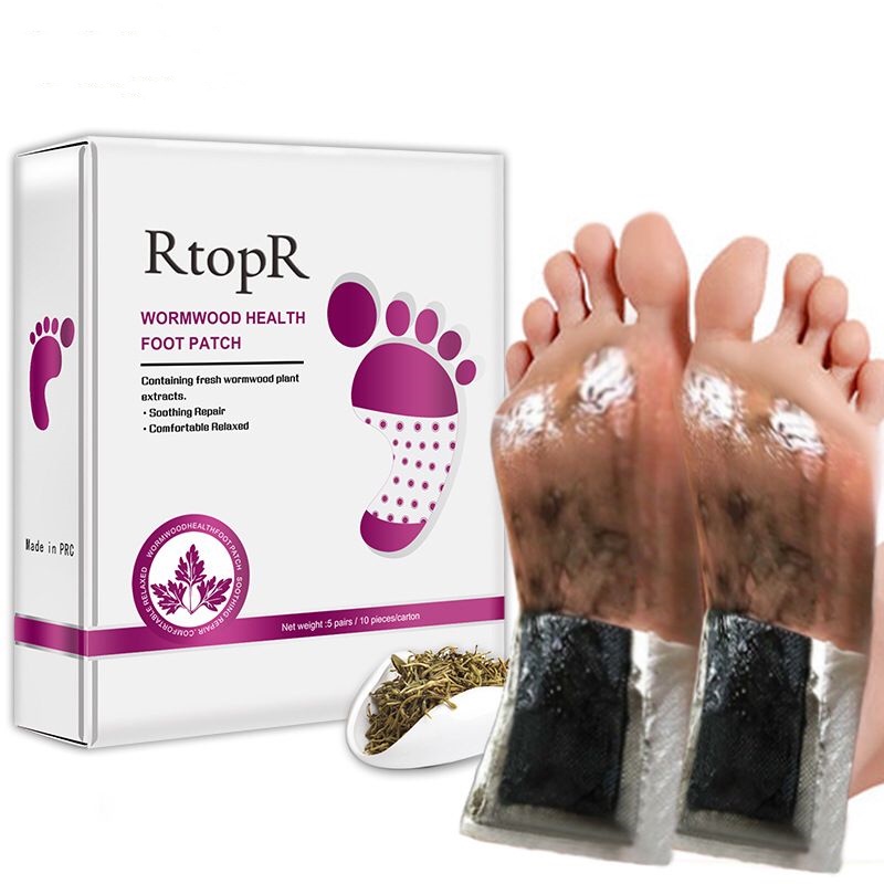 RtopR WORMWOOD HEALTH FOOT PATCH/ Kesehatan Tubuh Detox Perawatan Kaki Stiker Meningkatkan Tidur Alami