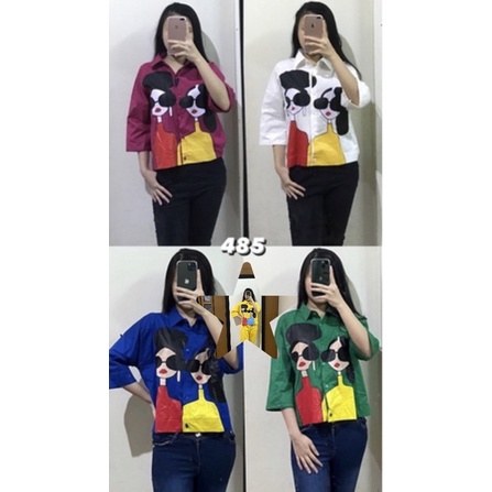 Kemeja Import Crop Top Shirt HM ZRA