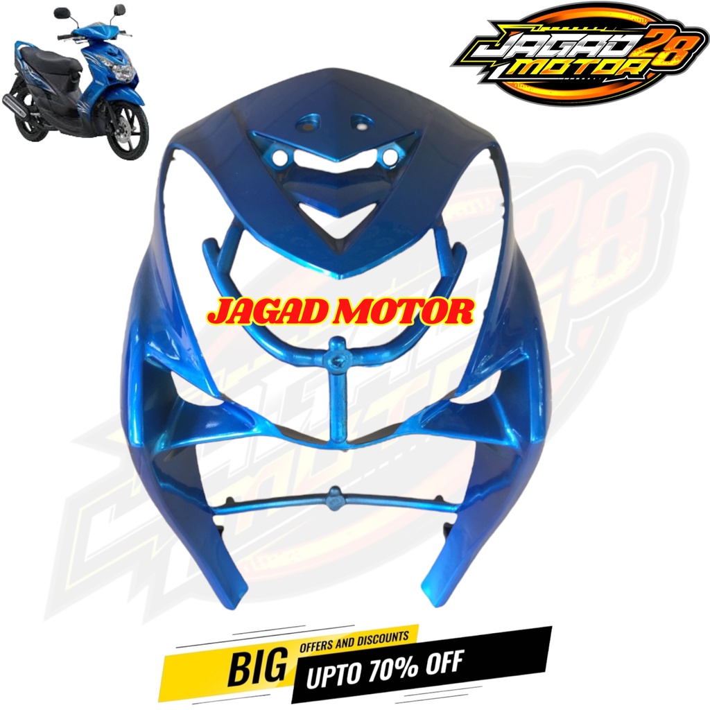 Tameng Depan Mio Soul Karbu Lama 2007-2012 Biru / Panel Dasi Depan Mio Soul Karbu Lama 2007-2012 Biru / Cover Lampu Depan Mio Soul Karbu Lama 2007-2012 Biru