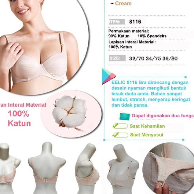 EELIC BRA 8116 Cream Menyusui / Pada Saat Kehamilan Sangat Halus
