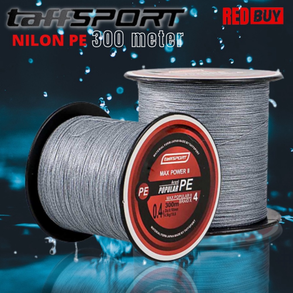 TaffSPORT Senar Tali Benang Pancing Braided Nilon Pe Line 300 M