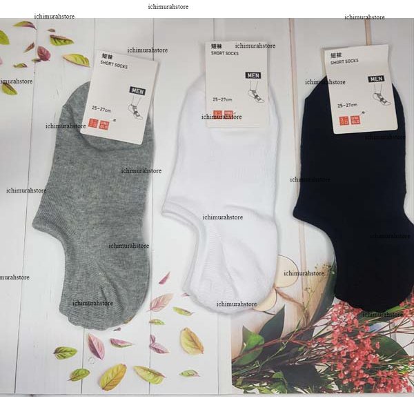 Kaos kaki uniqlo Ankle Pendek pria man Anti Bacterial low cut