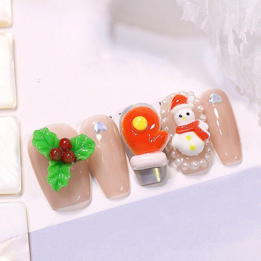 AUGUSTINA Agustinina Dekorasi Nail Art Kaus Kaki Kepala Rusa Warna-Warni Pesona 3D Resin Kawaii Kartun Sepatu Perhiasan Aksesoris