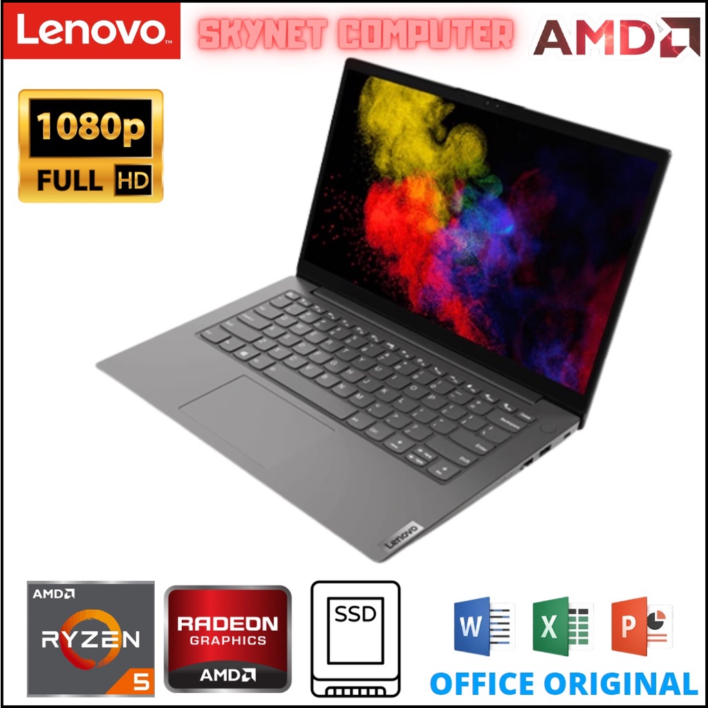 LENOVO V14 G2 ALC AMD RYZEN 7 5700U RAM16GB SSD512GB WINDOWS 11 DAN OHS 2021 ORIGINAL