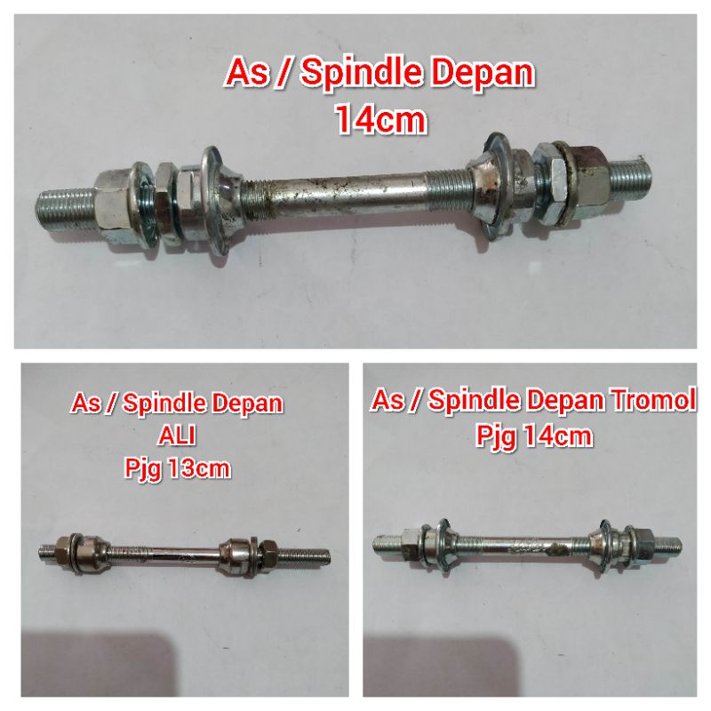 As / Spindle Depan Sepeda Mini Lipat BMX Polygon Sierra Jengki Tromol