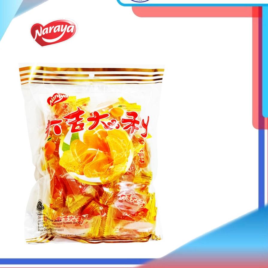

9.9 BRANDS FESTIVAL Naraya Orange Candy Permen Jelly Jeruk 500 gr Da Ji Da Li grosir