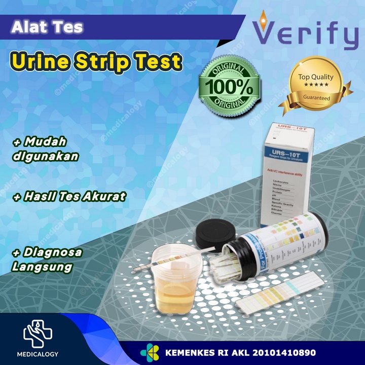 Verify Strip Cek Urine 10 Parameter