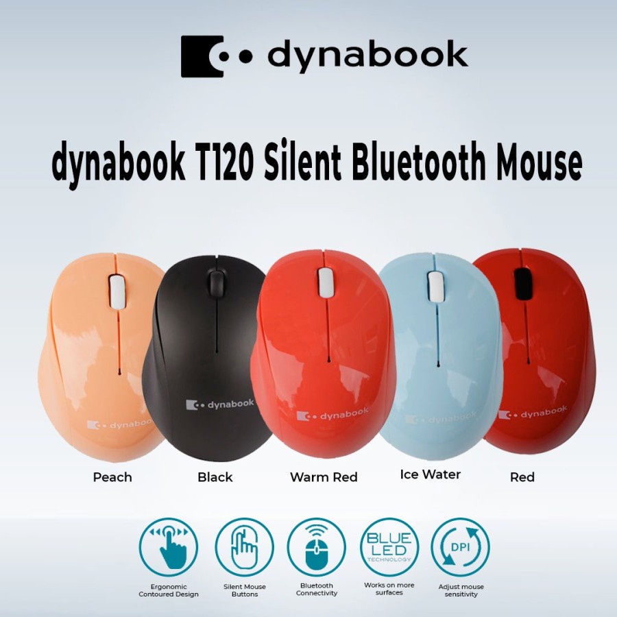 Mouse Dynabook T120 SILENT BLUETOOTH Ice Water - Garansi Resmi ORIGINAL 100%