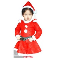 4-12 Tahun full set kostum santa claus flanel costume natal anak christmas oldman cosplay xmas