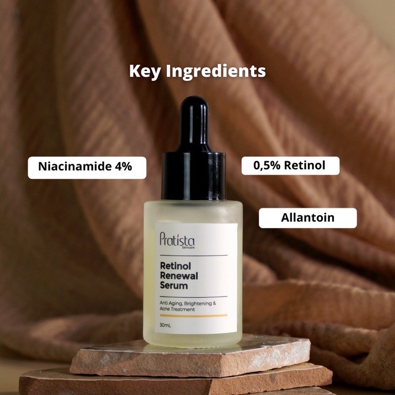 PRATISTA SERUM RETINOL 30ml Perawatan Wajah Antiaging Pencerah Wajah Pelembab Pengecil Pori Pori Pratista Skincare Ori BPOM