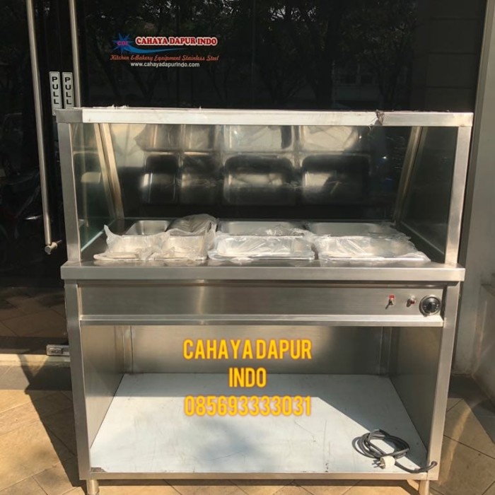 Microwave Bain Marie/Counter Penghangat Makanan/Etalase Pemanas Makanan/Display