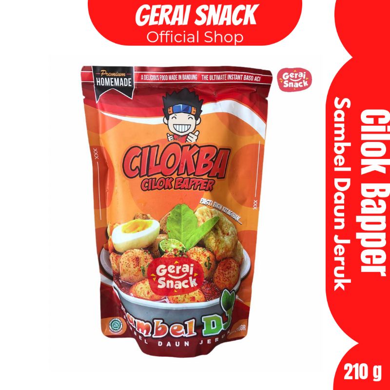 Cilokba Cilok Bapper Sambel Daun Jeruk &amp; Sambel Black Hot (210g)