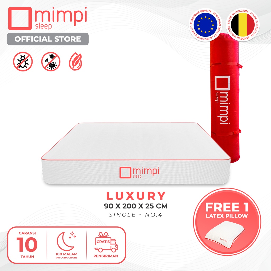 Kasur Mimpi Luxury 90x200 (Kasur Latex Mewah)