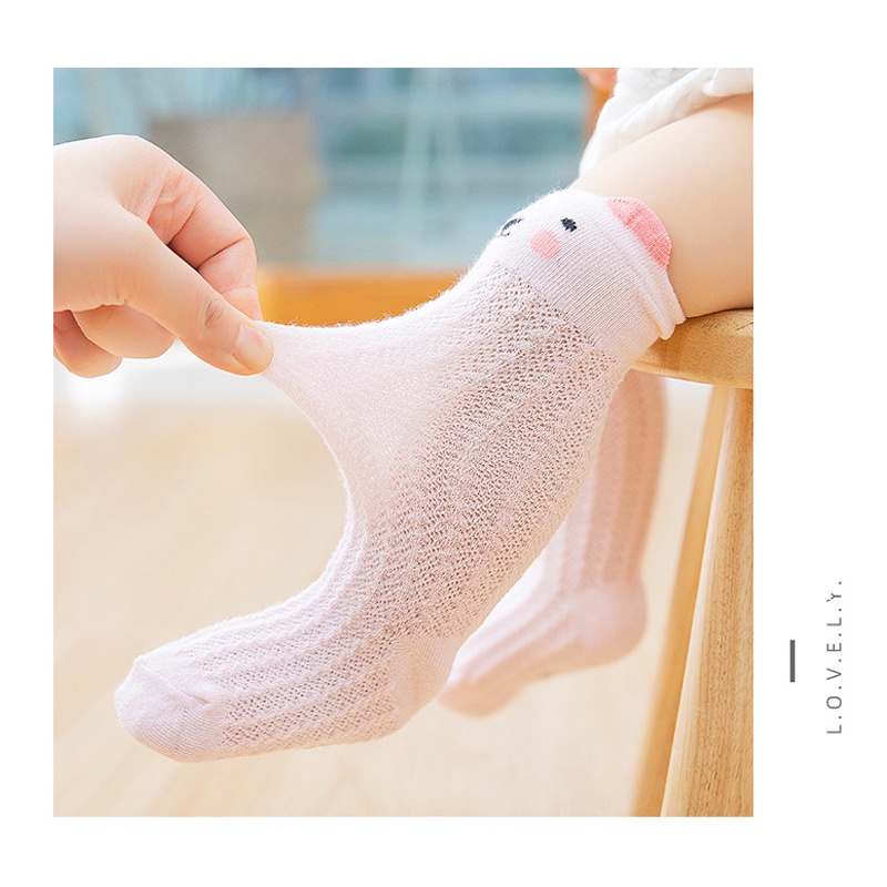 Kaos Kaki Jaring Panjang Karakter Lucu Hewan Anak Bayi Motif Unik Baby Socks Kids / 105-106