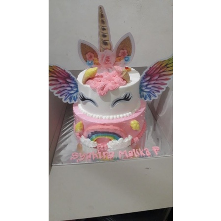 

CAKE ULANG TAHUN 2 TIERS UNICORN COSTUME