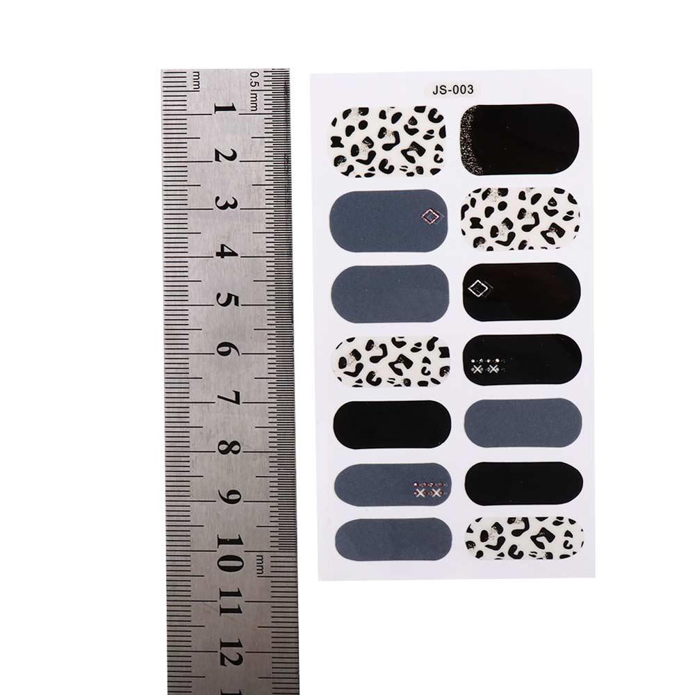 AUGUSTINA Agustina Self-Adhesive Stiker Kuku Wanita Glitter Dekorasi Kuku Salon Kuku Nail Art Slider DIY Nail Decals