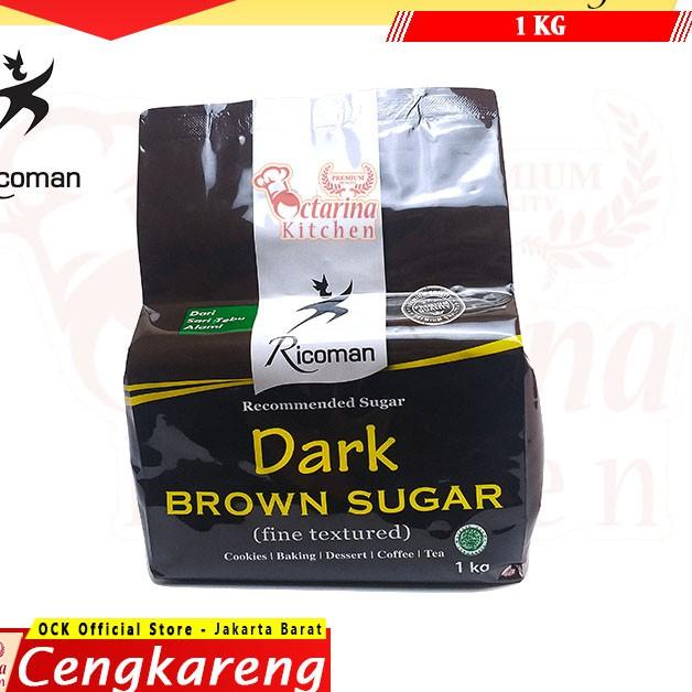 

idX3j3I--RICOMAN Dark Brown Sugar 1 Kg - Halal - Gula Ricoman 1Kg
