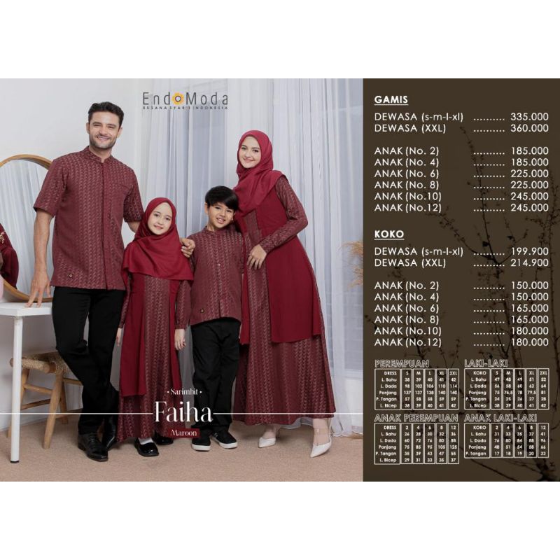 GAMIS SARIMBIT FAIHA BY ENDOMODA SARIMBIT 2023