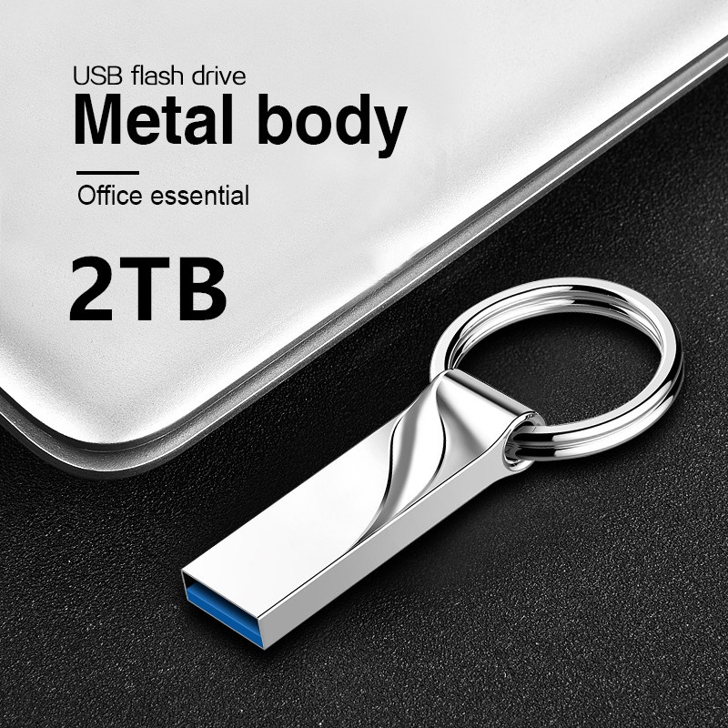 Flash Disk USB 2.0 Kapasitas 1TB 2TB Bahan Metal Anti Air