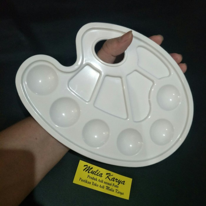 

Kusus Hari Ini Piring Cat Air Besar Dengan Lubang Jari / Palet Lukis Akrilik Minyak Sale!!!