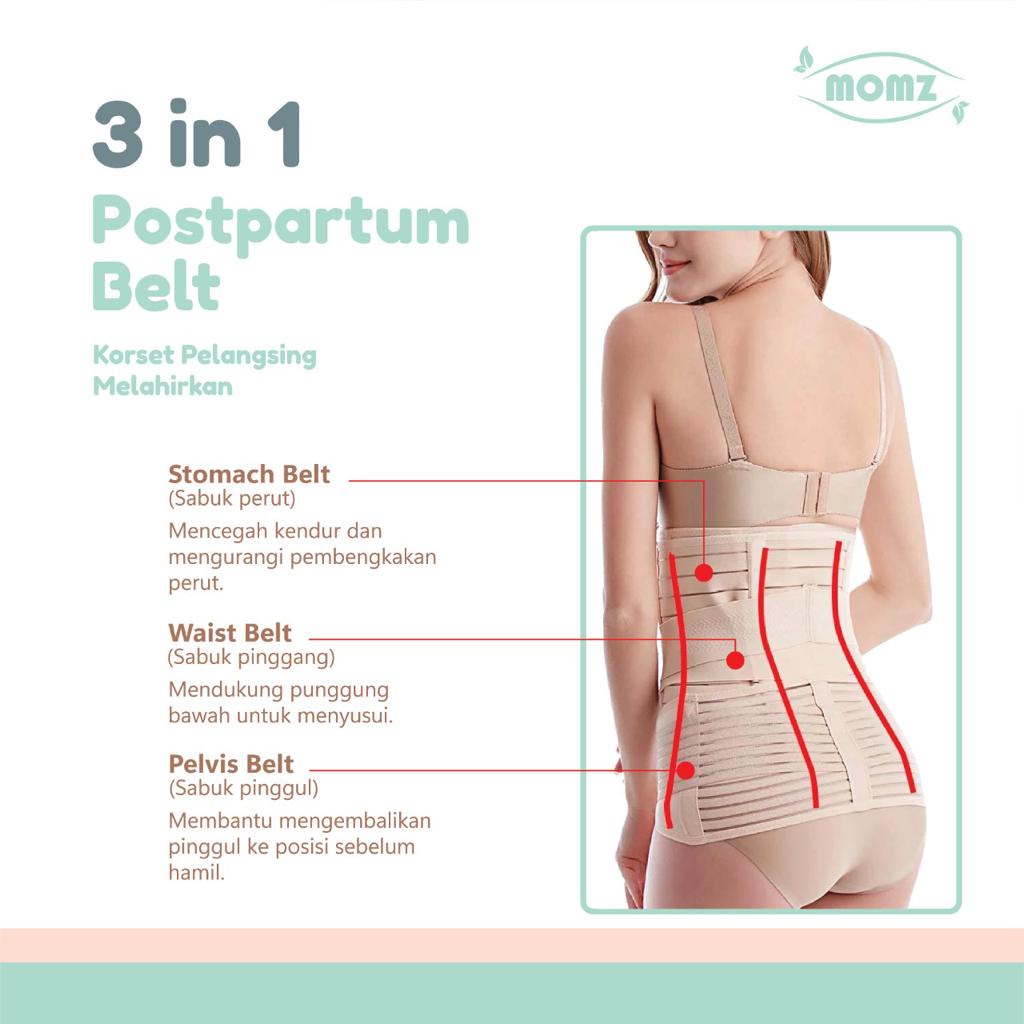 MOMZ 3IN1 POSTPARTUM BELT - KORSET PELANGSING MELAHIRKAN