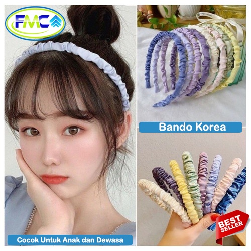 Bando Anak Dewasa Korea Style Headband Bandana Aksesoris Rambut Lucu Imut Warna Korean Model