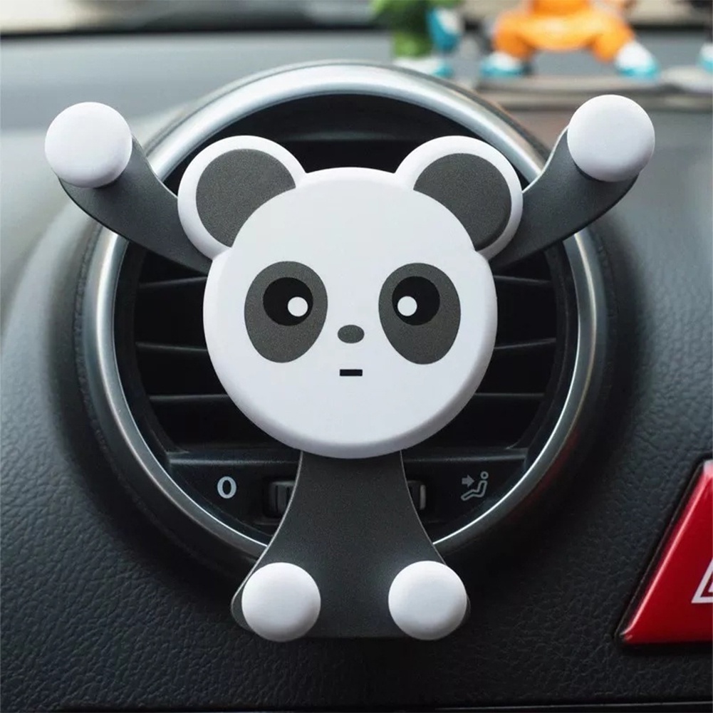 Holder Handphone / GPS Universal Bentuk Panda Untuk Ventilasi Ac Mobil