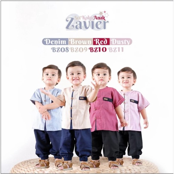 BAJU KOKO BAYI/SETELAN ANAK/KOKO SET BAYI ZAVIER BY CUTEKIDS