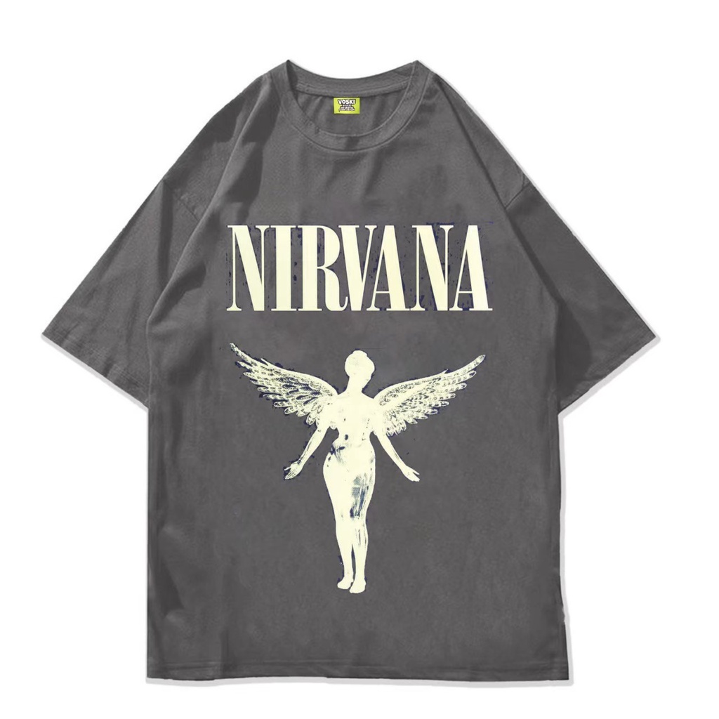 OVERSIZE T-SHIRT NIRVANA | KAOS NIRVANA | BAJU NIRVANA HIGH QUALITY