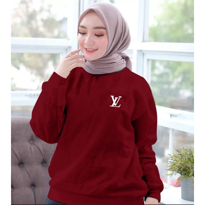 Baju Lengan Panjang Wanita Logo eLVe baju Kaos Distro Kekinian keren