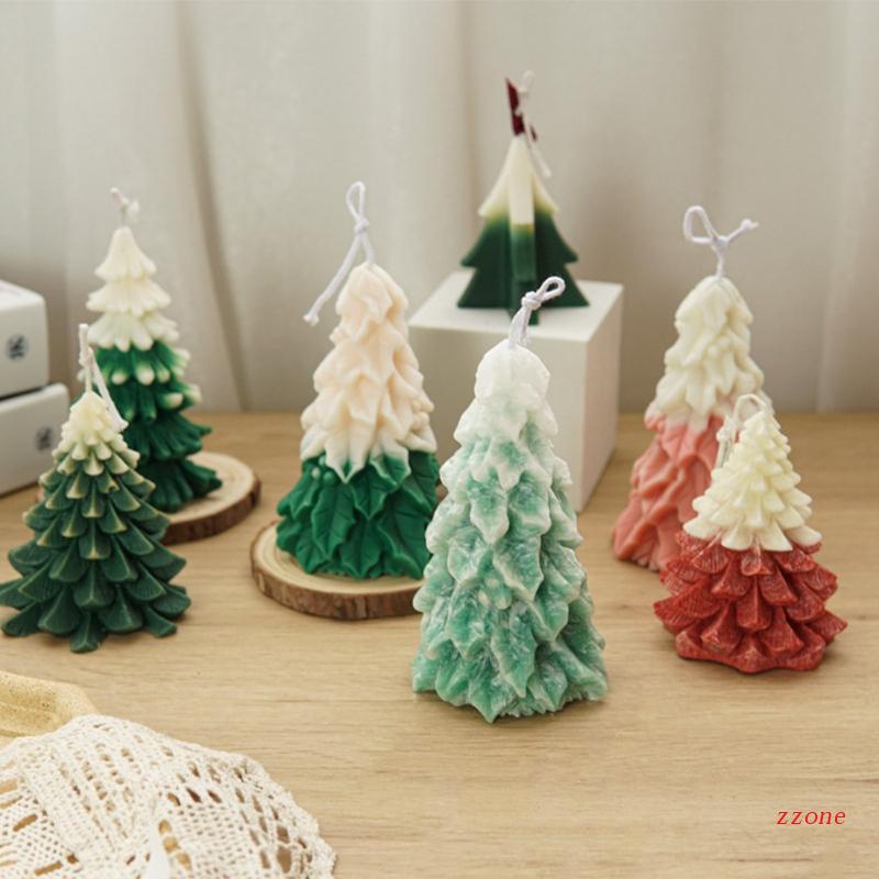 Cetakan Sabun Bentuk Pohon Natal 3D Bahan Silikon