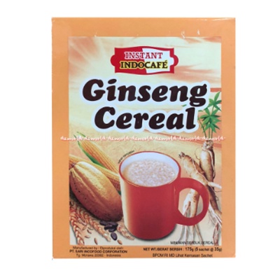 Indocafe Instan Ginseng Cereal 5sachet Sereal Gingseng Minuman Makanan Kopi Instan Indo Cafe Cocok Untuk Sarapan Indokafe