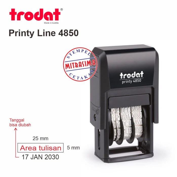 

Mantap Stempel Trodat 4850 ( Model Persegi Dengan Tanggal ) Trendi