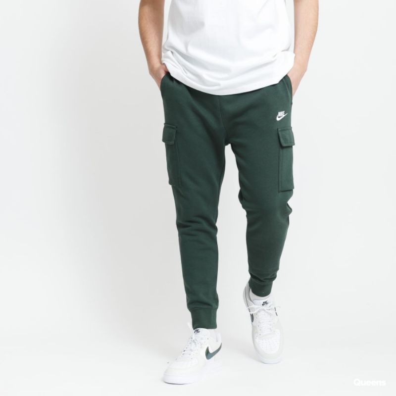 Celana Nike Jogger Cargo Original Green Bottle Sportwear Joger Club Fleece Pria Ori Hijau Botol Asli
