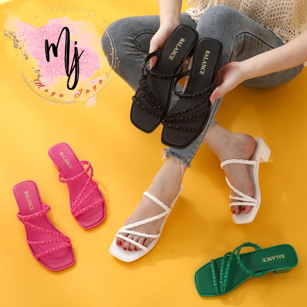 sandal wanita import sandal hak wedges premium balance