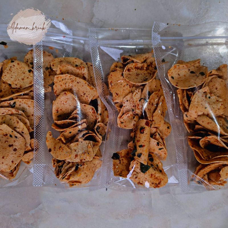 

KRIPIK BASRENG PEDAS DAUNJERUK/MANTAP/KRIUK/KEKINIAN