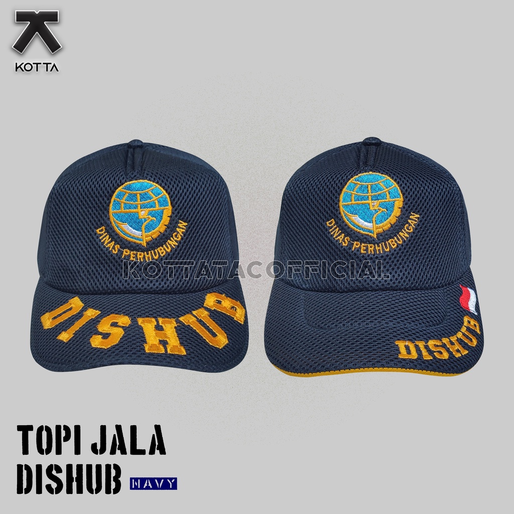 TOPI JARING DISHUB NAVY - TOPI JALA DISHUB - TOPI DINAS PERHUBUNGAN