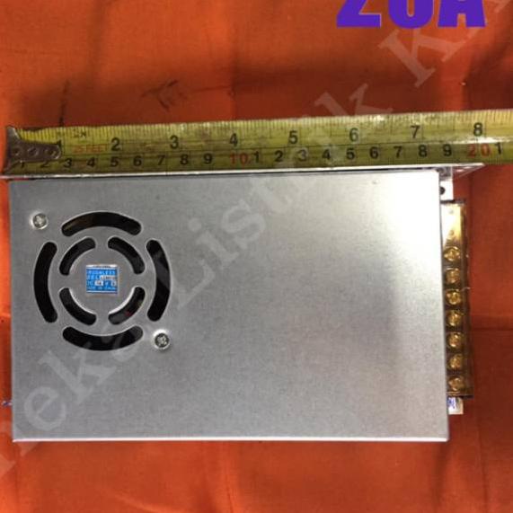 Termurah POWER SUPPLY 12V 20A KIPAS Trafo 20 A Ampere Adaptor 20Ampere LED STRIP CCTV plus KIPAS FAN