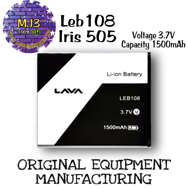 Baterai Lava LEB108 / IRIS 505 battery batre bat