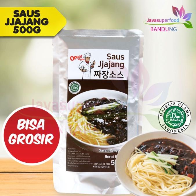 

best produk] Saus Jjajang Halal Pasta Kedelai Hitam 500g Saus jajangmyeon Oppa!Oppa