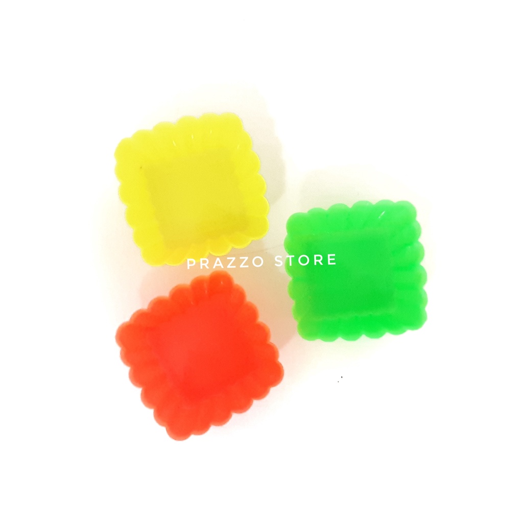 Cetakan Puding Kue Mangkok Talam Persegi 12 pcs