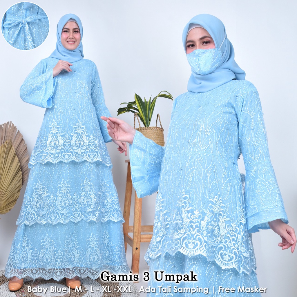 GAMIS TILE UMPAK| GAMIS KONDANGAN| GAMIS PESTA MEWAH| GAMIS BROKAT| GAMIS TILE| GAMIS PENGANTIN| GAMIS PESTA| GAMIS MEWAH| KEBAYA| BY MIRA