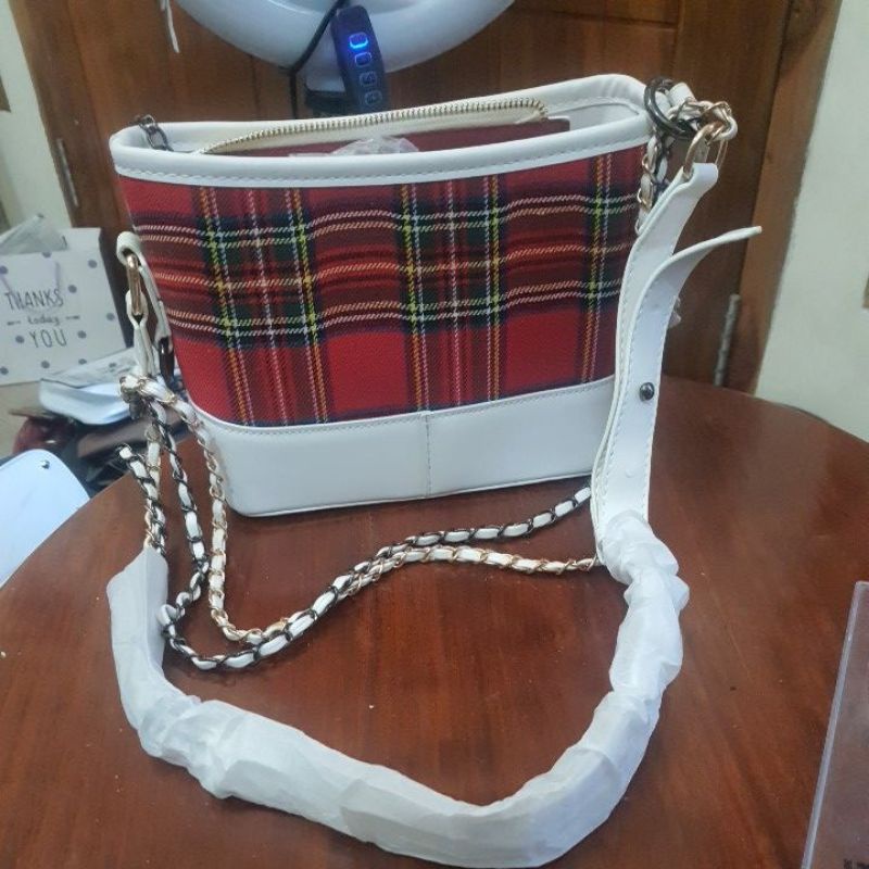 tas Preloved  / tas bahu / tas selempang  / tali rantai  kombinasi kulit